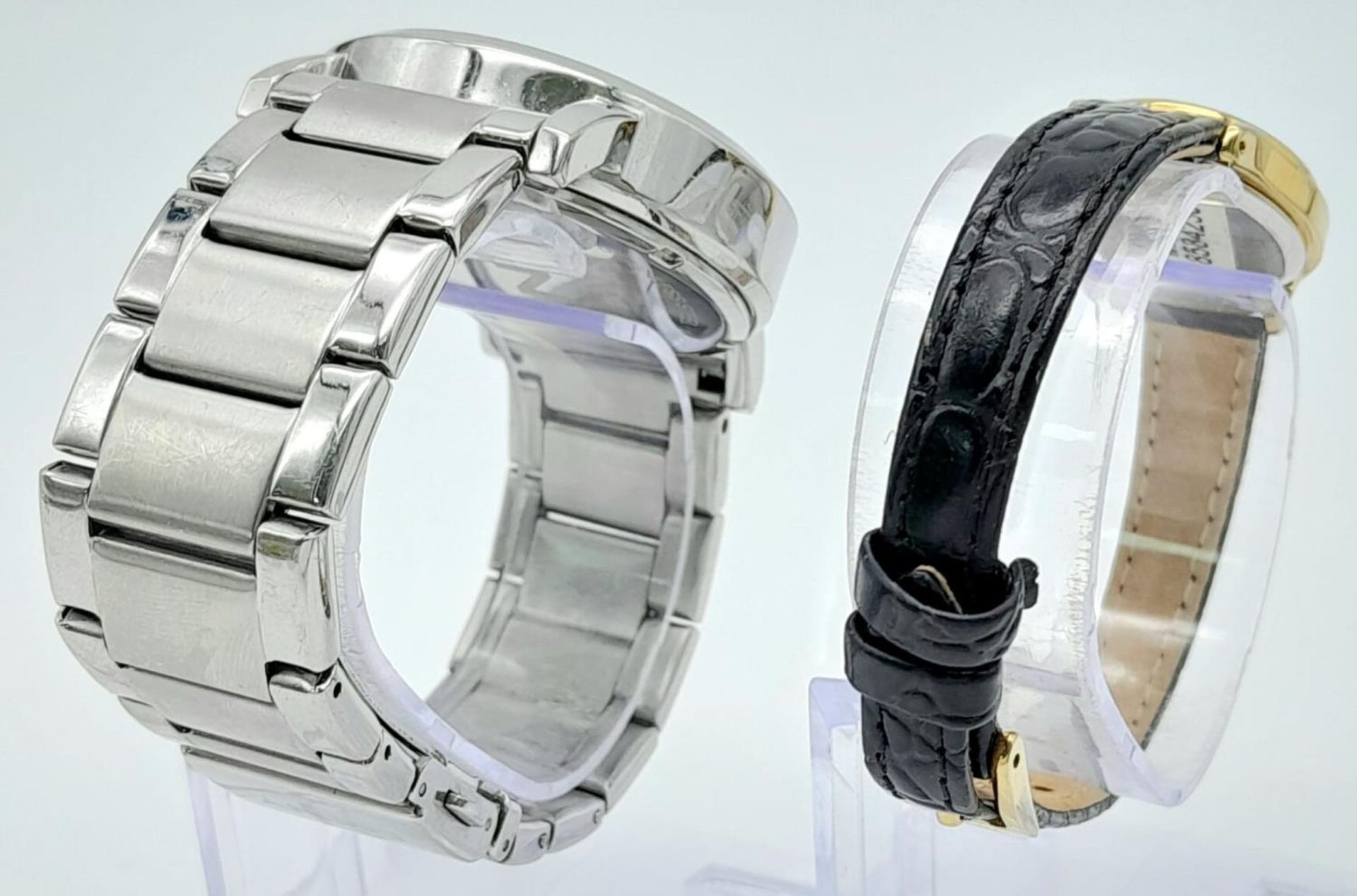 A Parcel of Two Ladies Watches, Comprising: 1) A Stainless Steel Stone Set Quartz Watch by Donna - Image 3 of 9