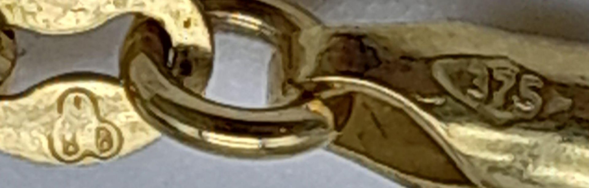 A very feminine, 9 K yellow gold, four chain necklace. length: 43 cm, weight: 9 g. - Bild 6 aus 6