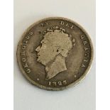 1825 GEORGE IV SILVER SHILLING in fair/fine overall condition.