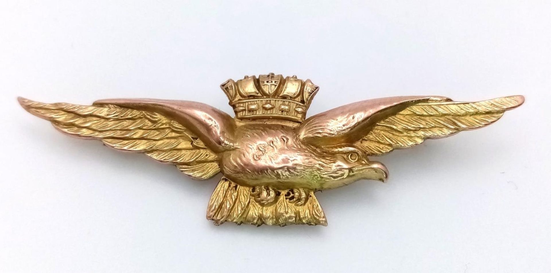 A fine quality First World War period Royal Naval Air Service sweetheart brooch in the form of a - Image 2 of 4