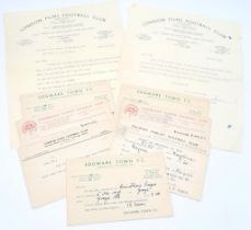 An Eclectic Piece of Football Memorabilia - Two letters from London Films football club believe to