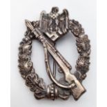 WW2 German Infantry Assault Badge. Maker S.H u Co Dated 1941