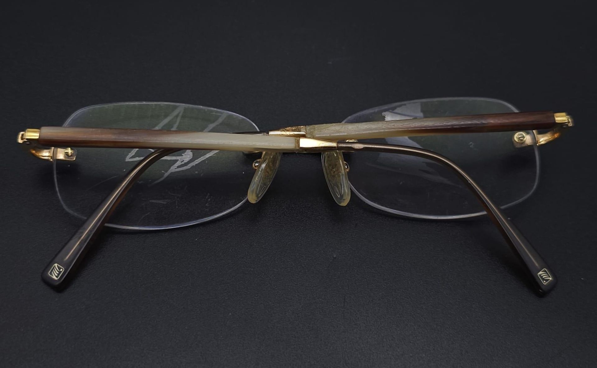 French made, magnifying glasses with 18kt Yellow Gold accents and set Diamonds. Come with a - Image 7 of 15