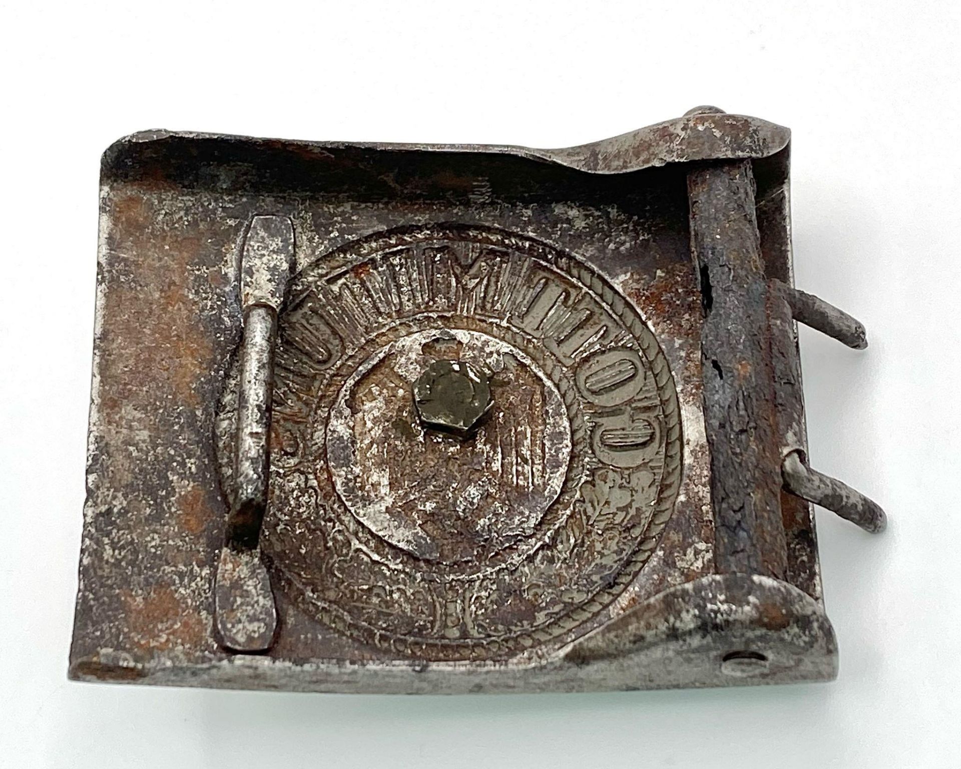 WW2 Soviet Russian Partisan Trophy, German Wehrmacht Buckle with the Red Star Hammer and Sickle - Image 3 of 3