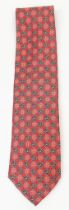 A Versace Pink/Red Silk Gents Tie. Ref: 15795