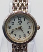 A Vintage Ladies Bi Metal Rotary, Gold Stud Face, Quartz Watch28mm Including Crown. Comes with
