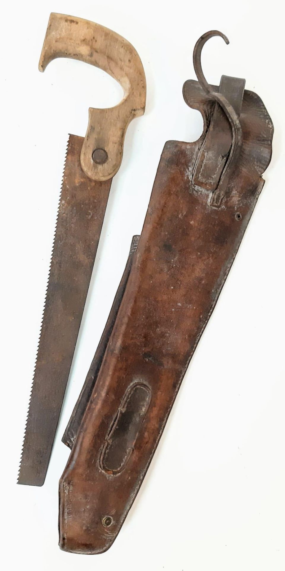 WW1 Allied Pioneers Saw in leather case (although a WW1 saw, was not initially for this case. - Bild 2 aus 5