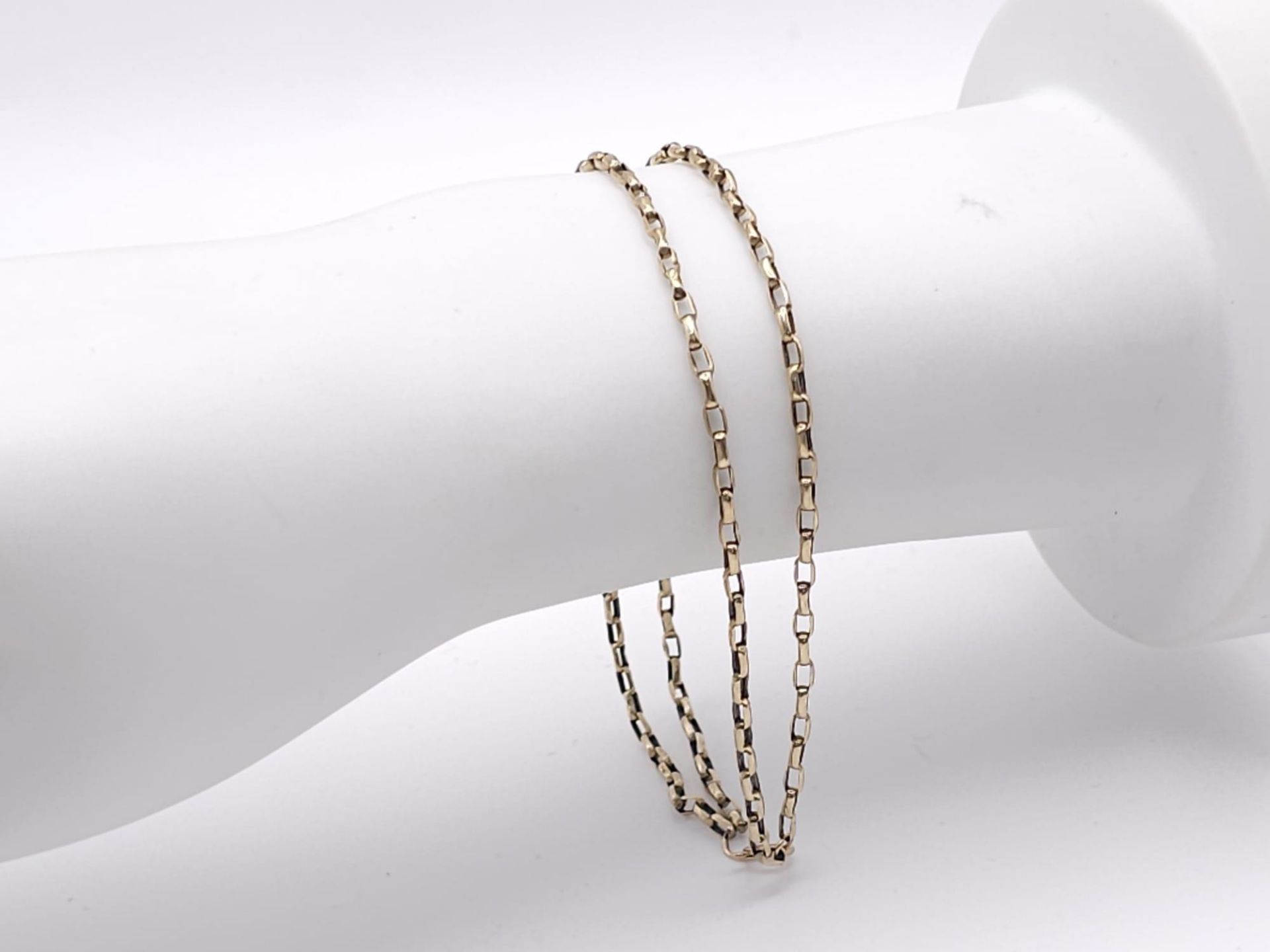 A 9 K yellow gold double chain bracelet, length: 21 cm, weight: 3 g. - Bild 4 aus 4