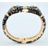 A classic vintage PANTHER double headed bangle in the style of Mrs Wallis Simpson, Duchess of