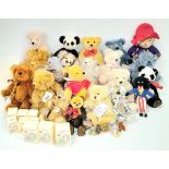 A collection of twenty two adult, collectable, teddy bears. Please, see list for details and