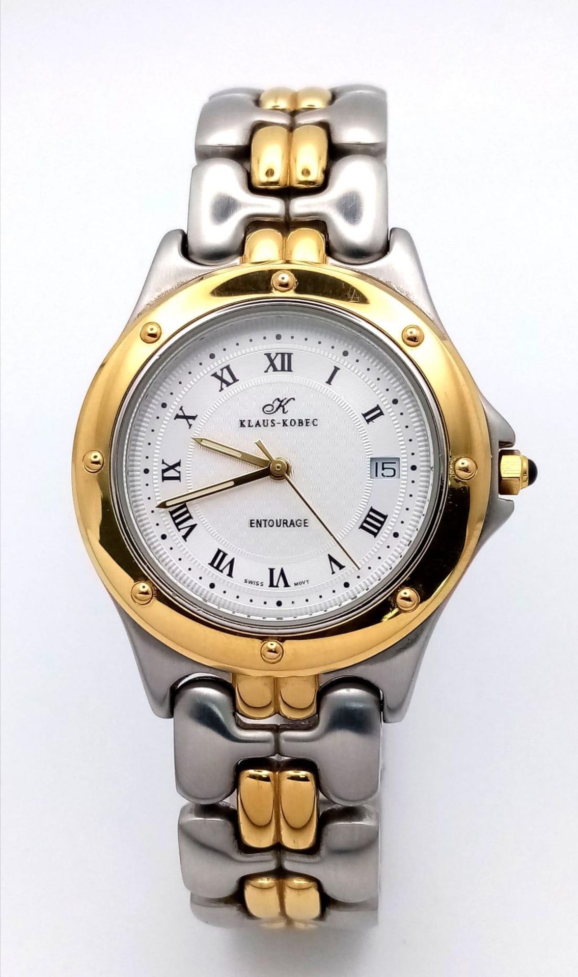 A Men’s Klaus Kobec Swiss Bi-Metal Quartz Watch Model ‘Entourage KKG1968’. 40mm Including Crown. - Image 2 of 6