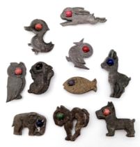 Set of 10 3rd Reich Winterhilfswerk WHW Animal donation badges. The Winterhilfswerk (WHW) was an