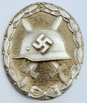 WW2 German Silver Grade Wound Badge. Marked L/56 for the maker Robert Hauschild, Pforzheim.
