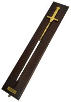 A Scarce Limited Edition, Franklin Mint, 24K Gold Plated Reproduction of Napoleon’s Coronation Sword