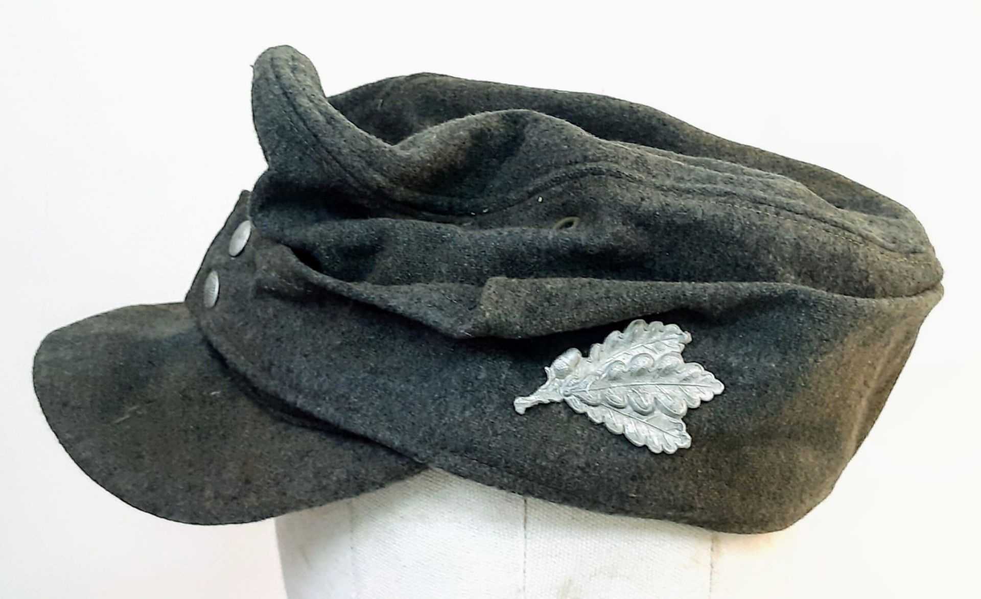 3 rd Reich Waffen SS M34 Ersatz (enonomey) “Blanket” Cap. Thus named because they were made from old - Bild 2 aus 5