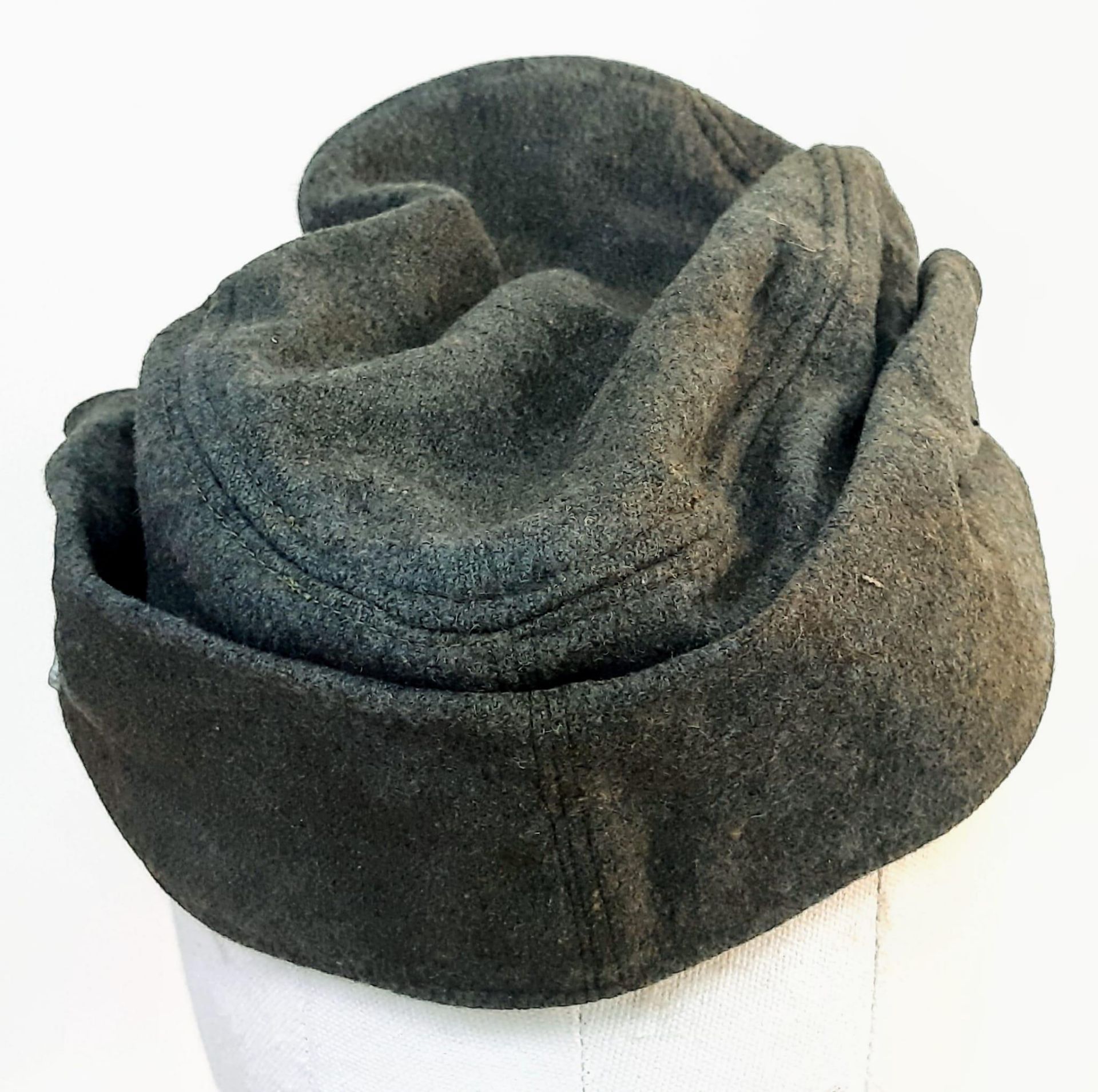 3 rd Reich Waffen SS M34 Ersatz (enonomey) “Blanket” Cap. Thus named because they were made from old - Bild 3 aus 5