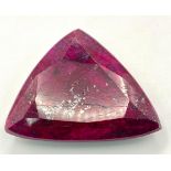 A majestic, large (754 carats), NATURAL RUBY, cut and polished, exhibiting beautiful secondary