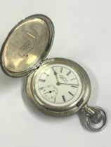 Waltham pocket watch coin silver full hunter , Working