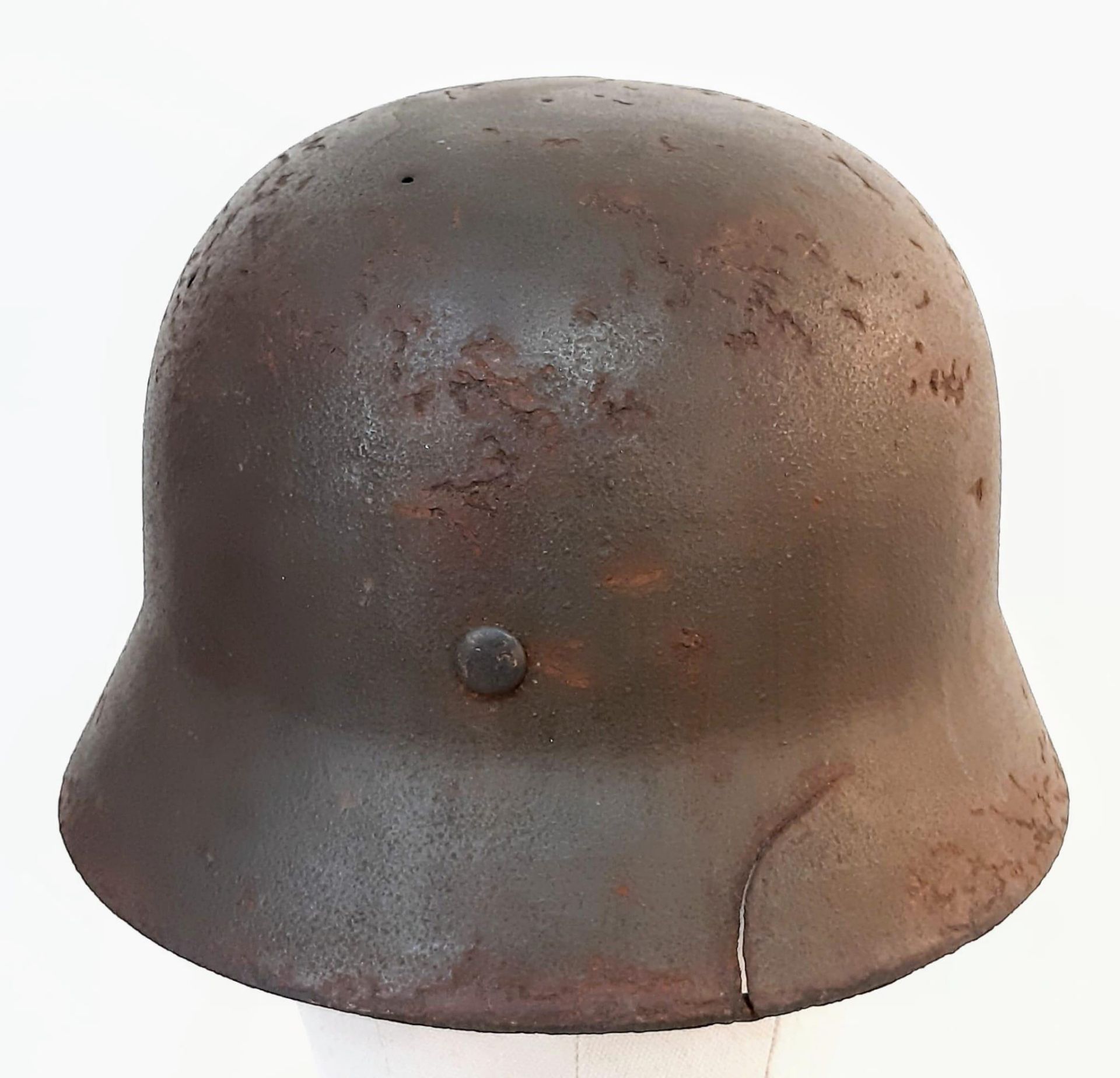 WW2 German M35 Single Luftwaffe Helmet. Found in a French Brocant (Flea Market) - Bild 4 aus 5