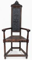 A unique and unusual 18/19th Century Caquetoire Chair. Derived from 'caqueter', a French term