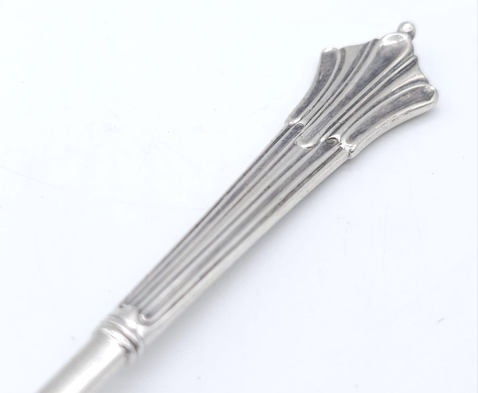 2X Antique sterling silver forks: dessert fork with full Birmingham hallmarks,1890 & super fork with - Bild 3 aus 11