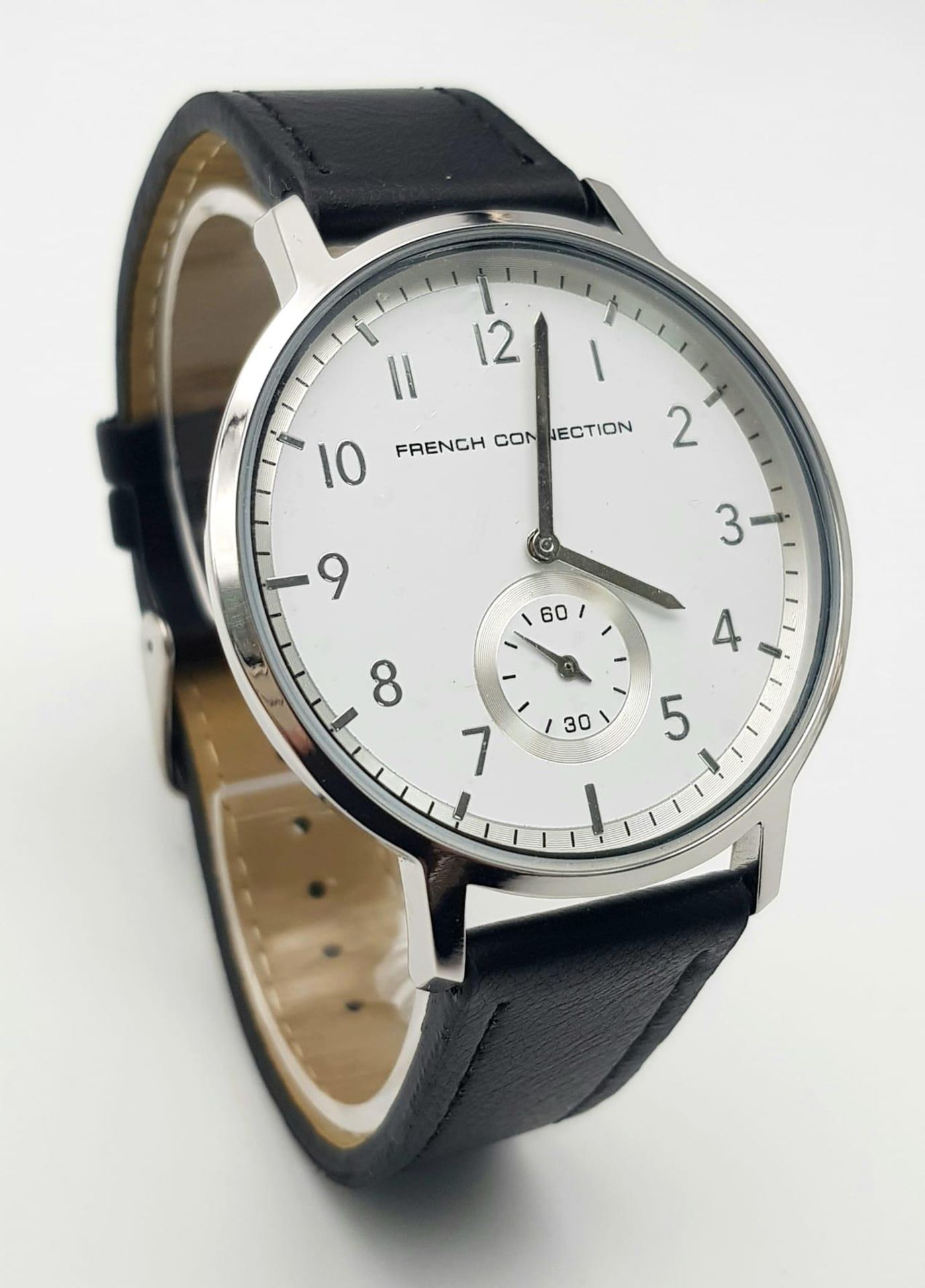 An Unworn Men’s Subsidiary Dial Quartz Watch by French Connection. 44mm Including Crown. Full