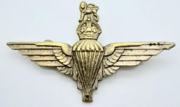 WW2 Silver Parachute Regiment Lapel Badge. Many of these were given to the POWs who were captured at