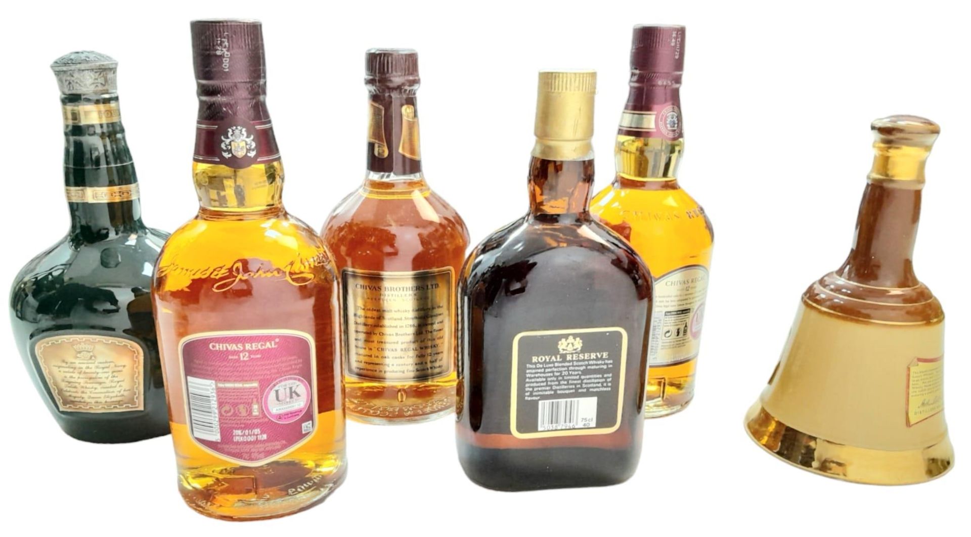 Six Bottles of Whisky. Includes: Chivas x 4 - Boxed Royal Salute - 21 Years (75cl). Boxed Regal - 12 - Image 2 of 11