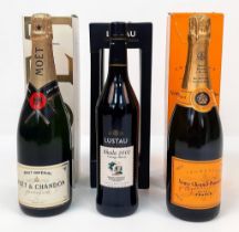 Two Bottles of Champagne - Moet and Chandon and Veuve Cliquot PLUS a bottle of Limited Edition Anada
