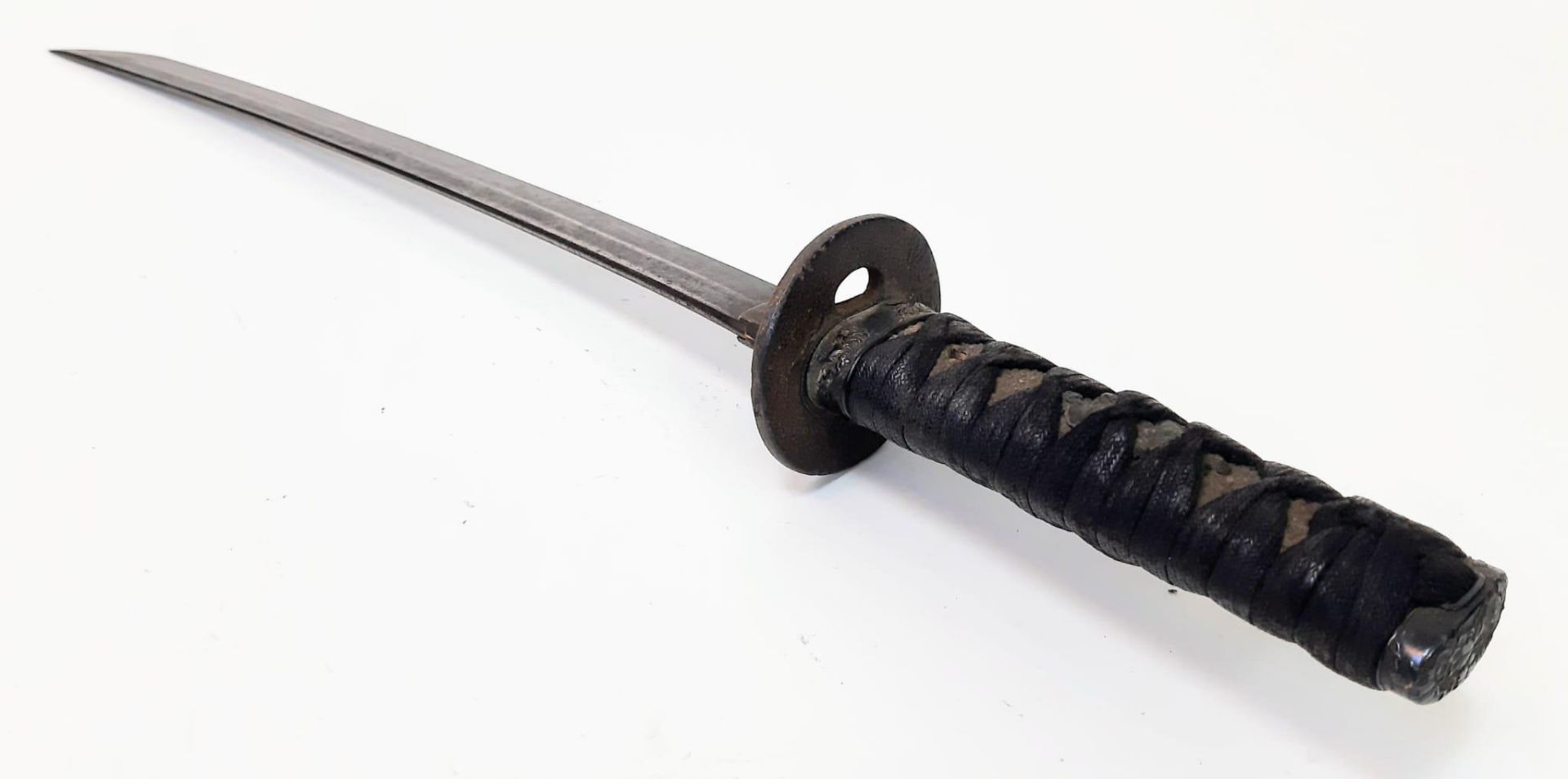 A Rare Authentic Antique 19th Century Japanese Wakazashi Sword with Saya (Scabbard). Sword 48cm - Bild 4 aus 7