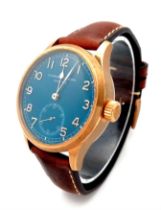 A Brilliantly Hand-Crafted D. Dornbluth and Sohn Automatic Gents Watch. 99.1 calibre. Brown