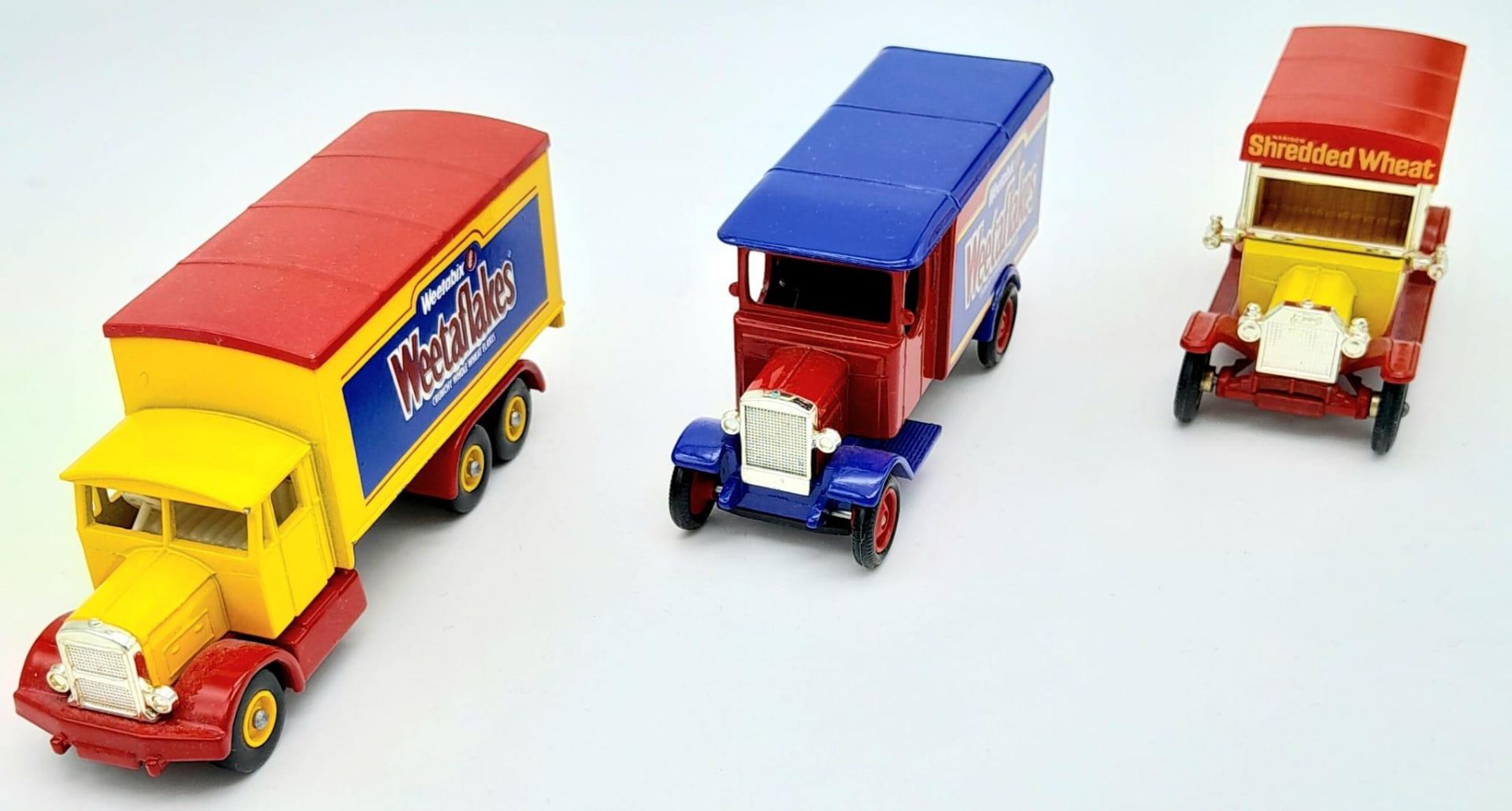 3 LLEDO VEHICLES IN DIE CAST METAL , 2 TRUCKS PLUS A VAN.