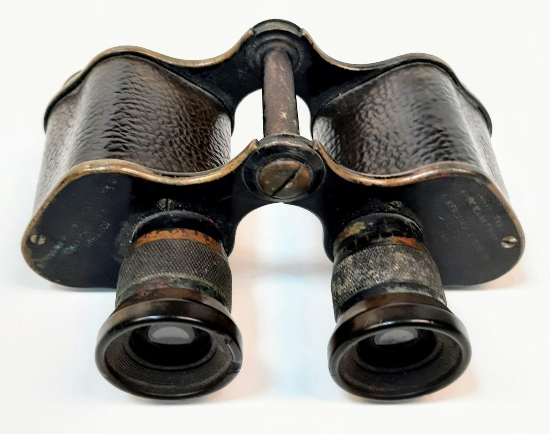 An original, pair of WW1, British Forces, Binoculars made in 1918 by A. KERSHAW in Leeds. In - Bild 3 aus 7