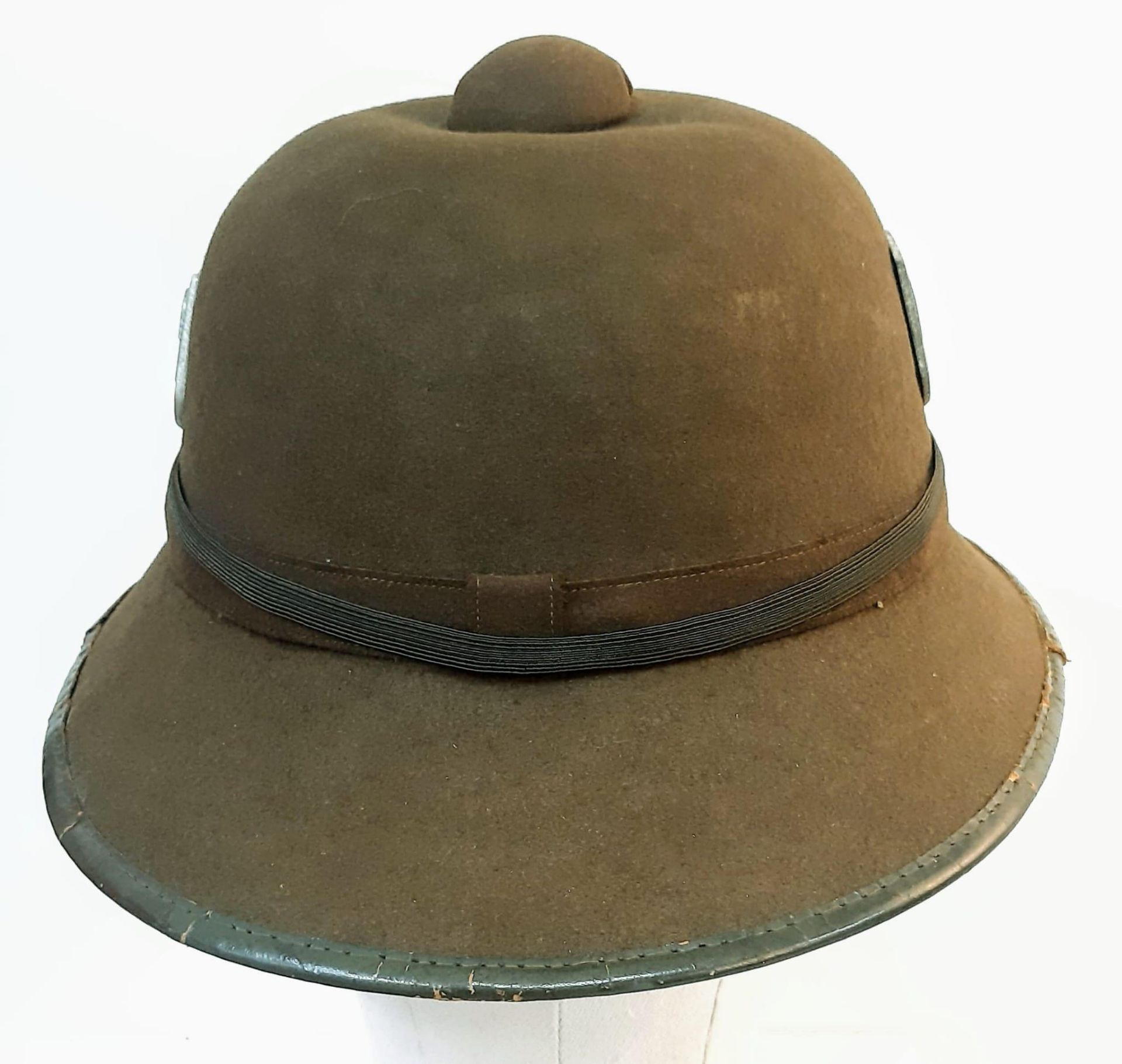 WW2 Second Pattern 1942 Issue Africa Corps Tropical Pith Helmet & Sand Goggles. Nice clean - Bild 3 aus 6