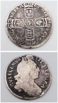 A William III Late 17th Century Silver Sixpence. Please see photos for conditions.