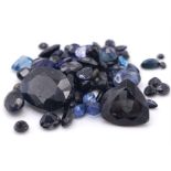 A Parcel of 100 Sapphires. Assorted Sizes up to 1.4cm, Assorted Cuts, 38.07 Carats Total.