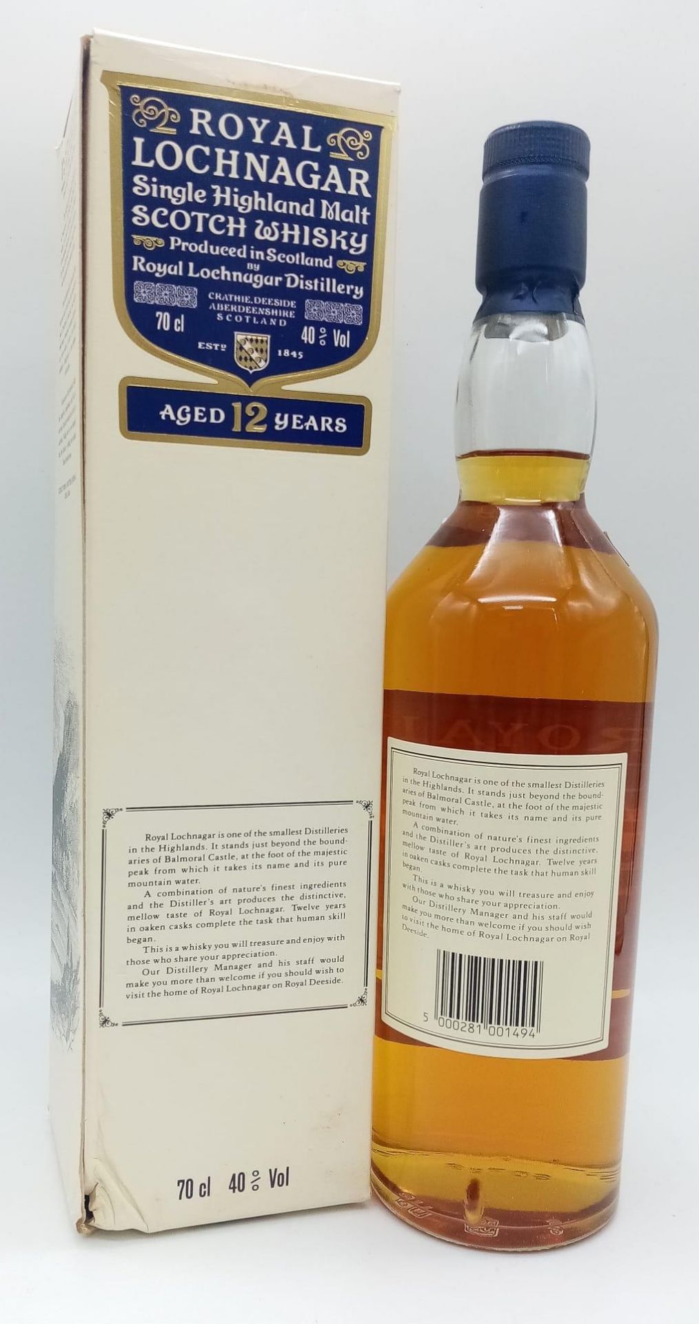 A Vintage 1990’s Sealed, Full Content, Royal Lochnagar Single Highland Malt Whisky. 70cl Bottle. - Image 2 of 6