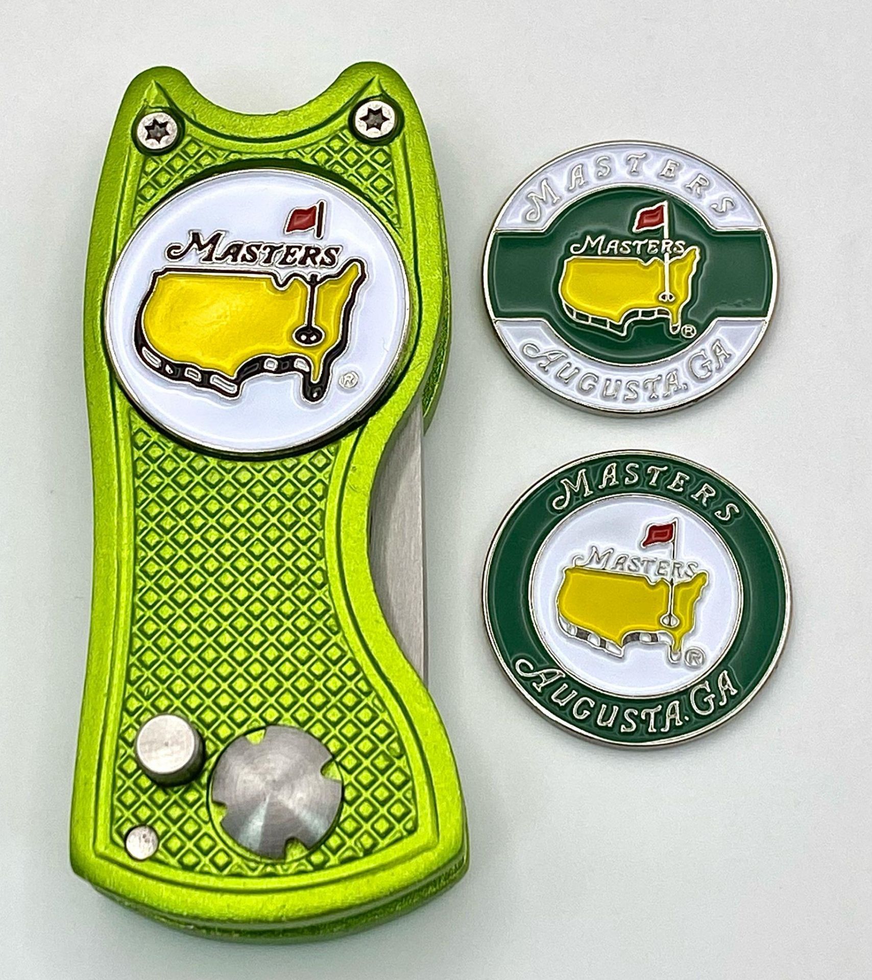 A Masters Golf Branded Putting Green "Flick Tool" Repair Kit - Comes with three commemorative - Bild 3 aus 4