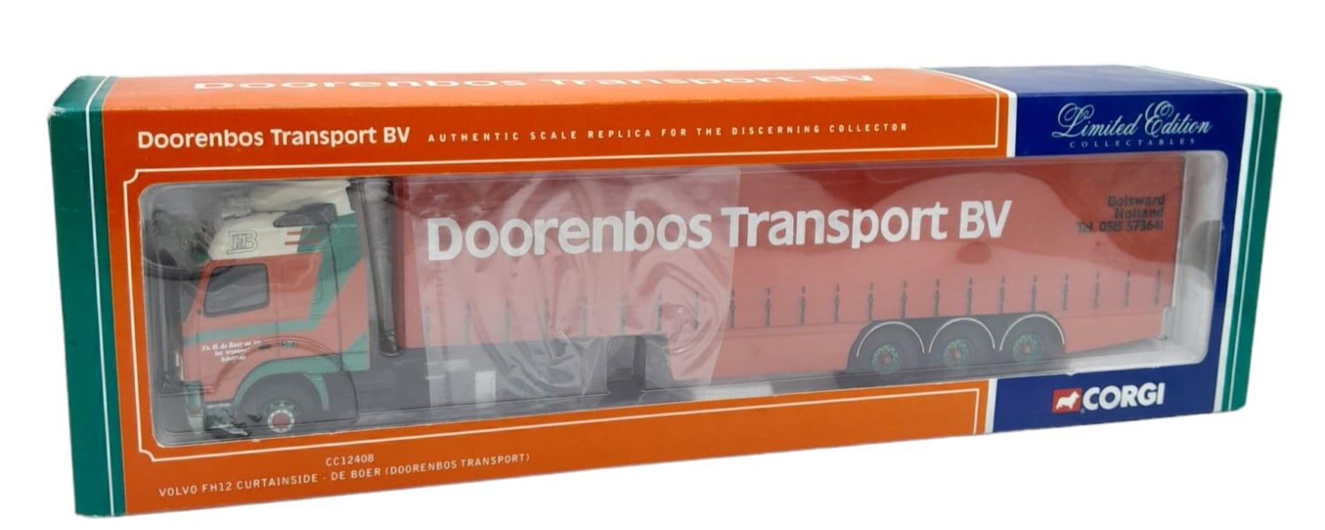 A Limited Edition Die Cast Corgi Volvo Truck and Curtainside Trailer. As new, in box. Scale - 1:50. - Bild 2 aus 10