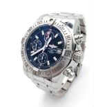 A Breitling Avenger II Chronograph Gents Watch. Stainless steel bracelet and case - 43mm. Black dial