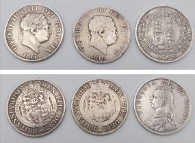 Two Queen Victoria Silver Crown Coins - 1895 and 1898. Please see photos for conditions.