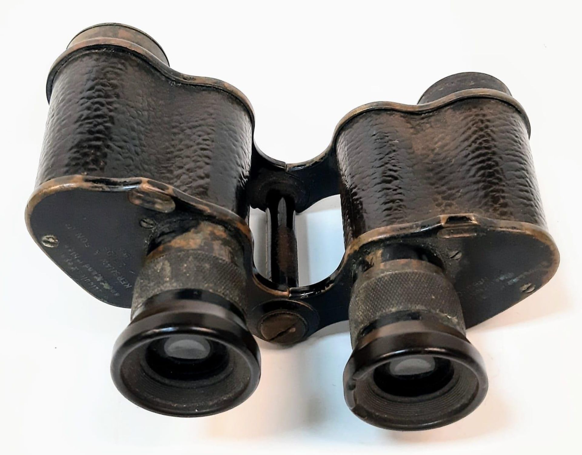 An original, pair of WW1, British Forces, Binoculars made in 1918 by A. KERSHAW in Leeds. In - Bild 5 aus 7