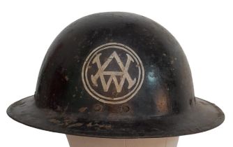 WW2 British Home Front Helmet. Allen West Brighton. They made No 36 Mills Grenades for the War