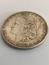 1883 USA MORGAN SILVER DOLLAR. Philadelphia mint. Excellent condition.