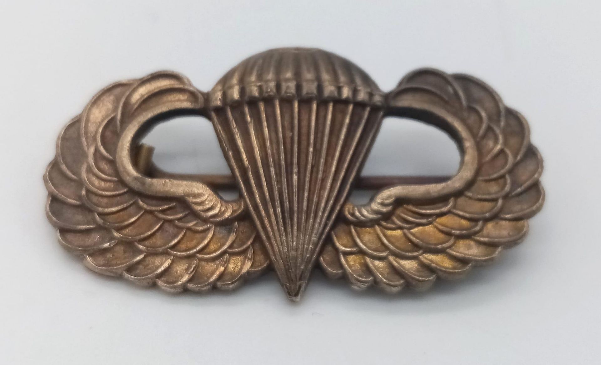 WW2 US Paratrooper Qualification Wings. Made by J.R. Gaunt London.