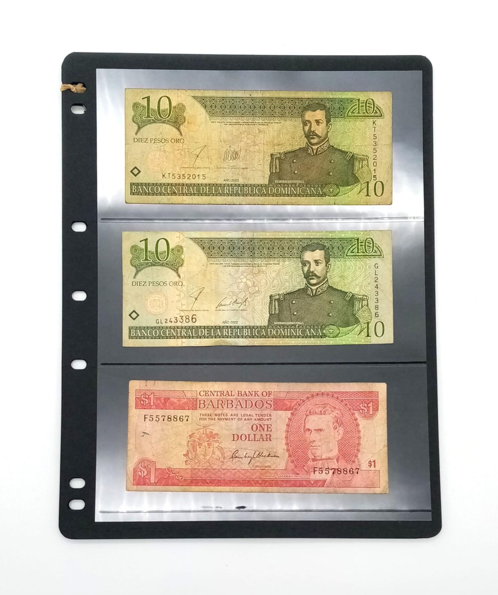 Nine Vintage Caribbean and Central American Currency Notes. Please see photos for conditions. - Image 3 of 6