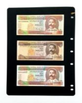 Six Barbadian Vintage Currency Notes - In good to excellent condition but please see photos.