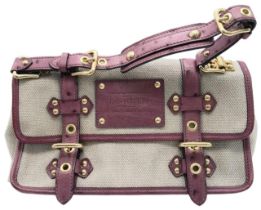 A LOUIS VUITTON PURPLE OSTRICH SAC EXPRESS GM PURSE LIMITED EDITION ONLY USED A COUPLE OF TIMES , IN