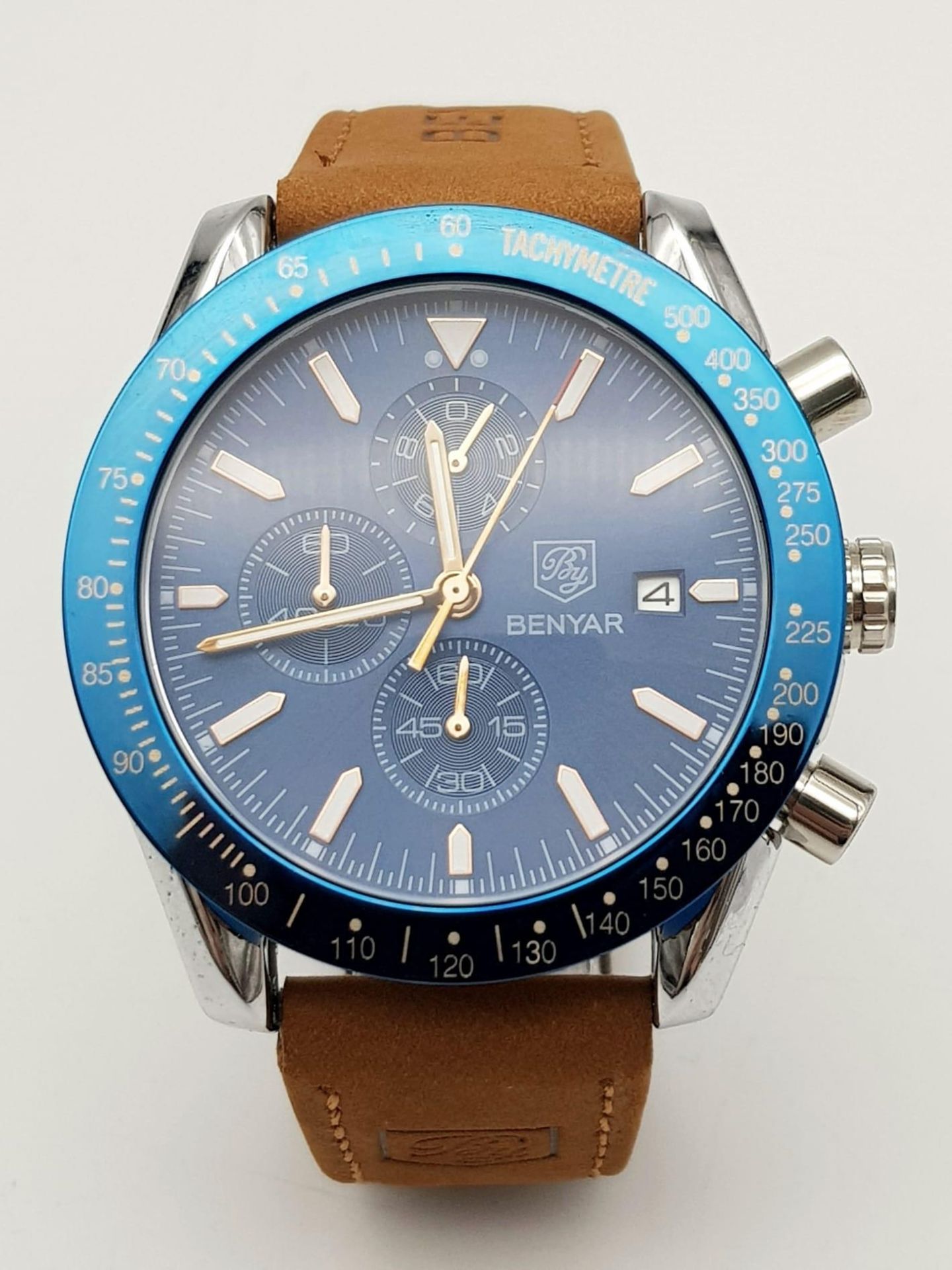 An Unworn, New in Box, Men’s Sports Chronograph Watch by Benyar. 47mm Including Crown. Comes with - Image 3 of 7