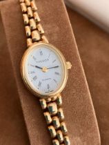 Ladies 9 carat GOLD TISSOT WRISTWATCH having integral 9 carat GOLD BRACELET STRAP. Complete with